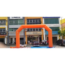 Rental 30ft Orange color Semi Hexagon Inflatable Arch Malaysia